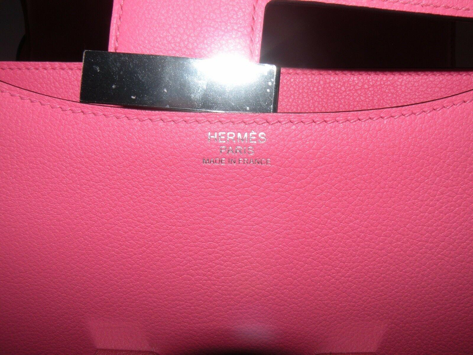 Hermes Constance 24cm Rose Azalee Pink Palladium In New Condition In West Chester, PA