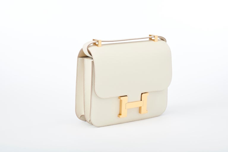 Hermes Craie White Epsom MM Constance 24 25 Bag Handbag – MAISON