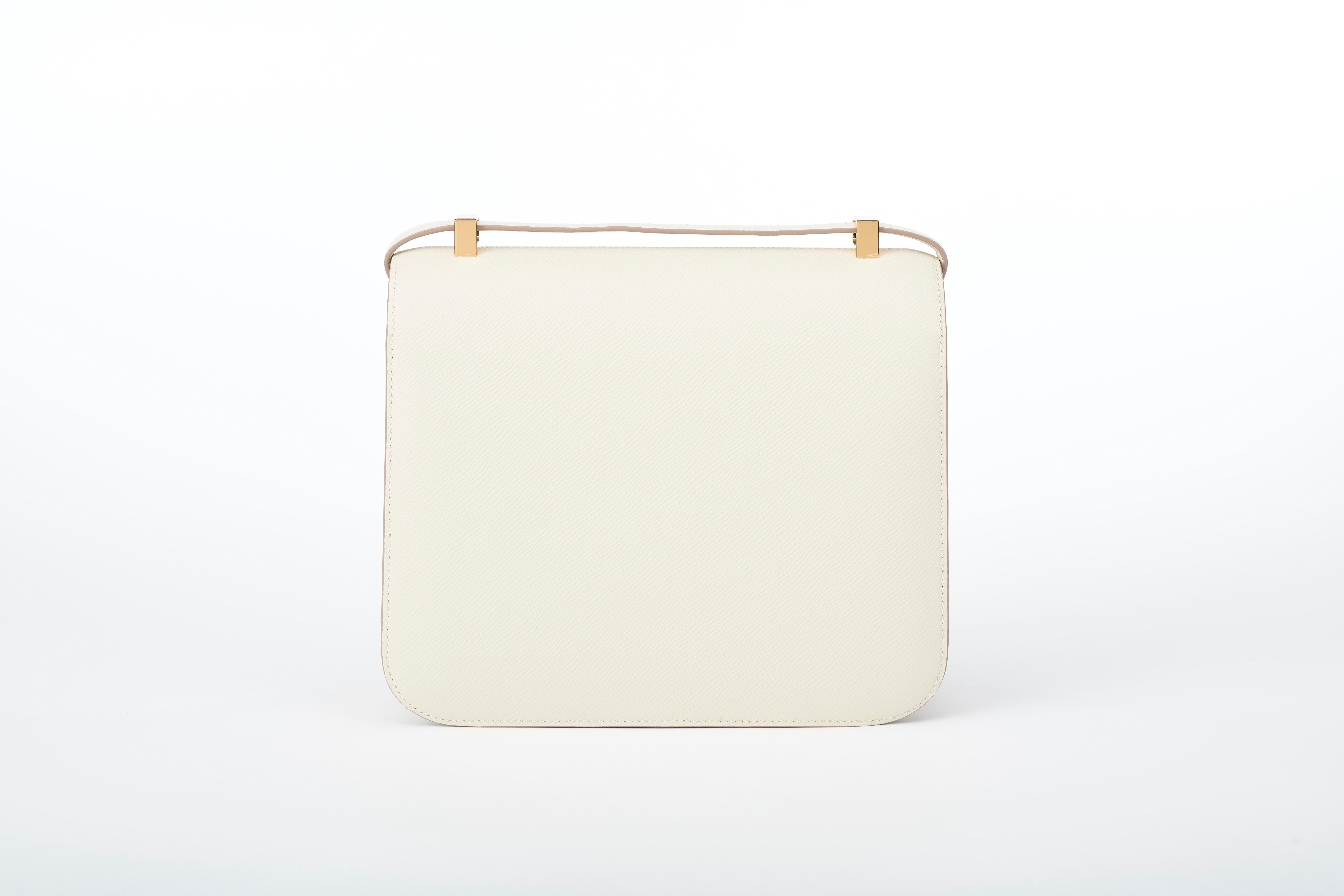 Hermès Constance 24MM Craie Epsom und mit Gold Hardware. (Weiß)