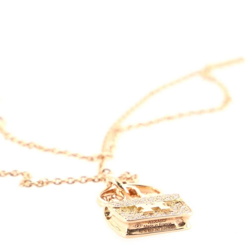 hermes constance necklace rose gold