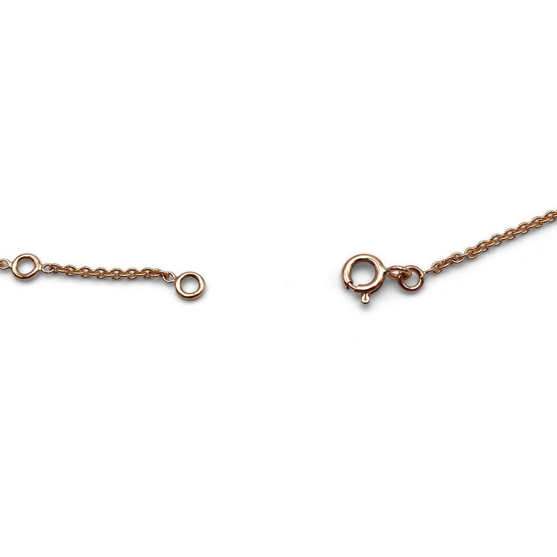 Round Cut Hermès 'Constance Amulette' Rose Gold and Diamond Pendant Necklace
