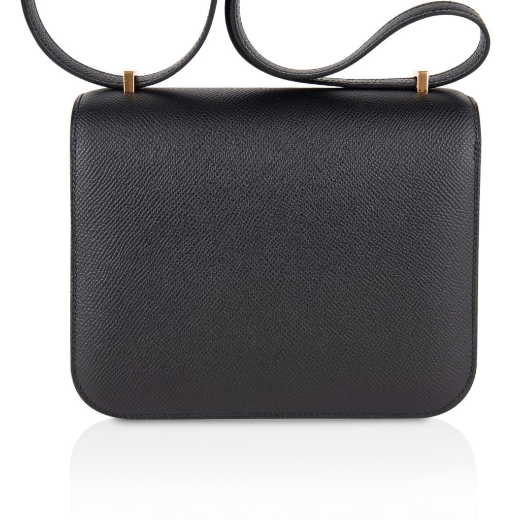 Hermes Constance Bag 18 Black Epsom Gold Hardware New w/ Box In New Condition In Miami, FL