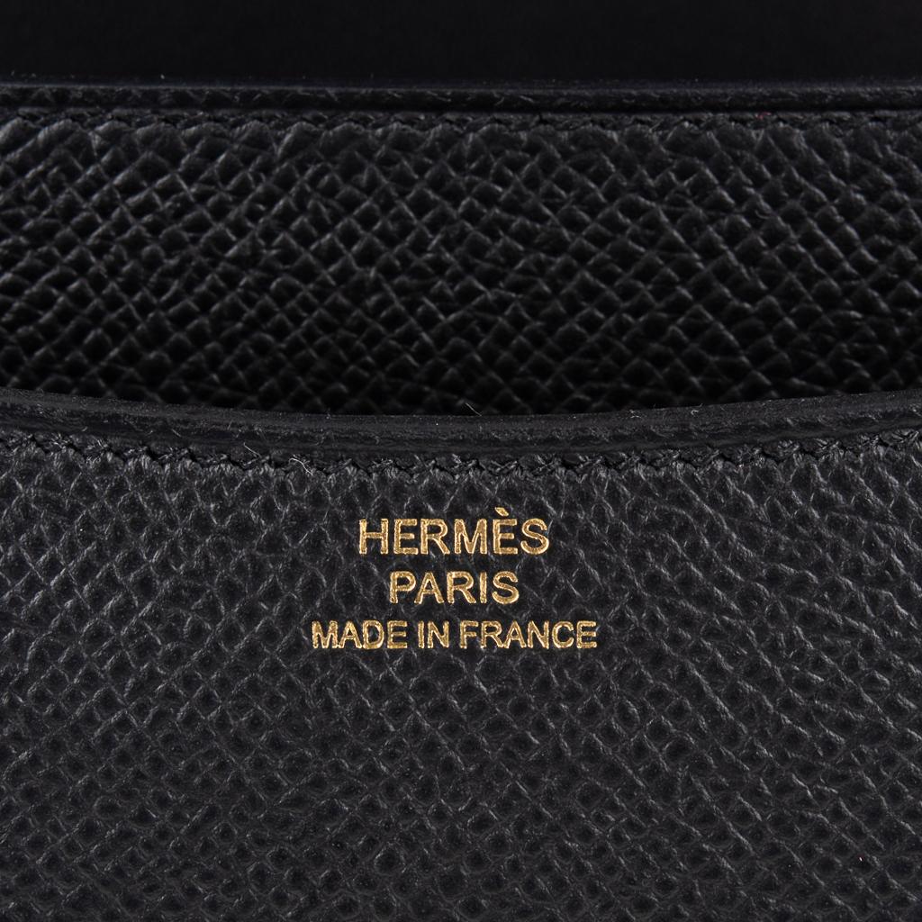 Hermes Constance Bag 18 Black Epsom Gold Hardware New w/ Box 1