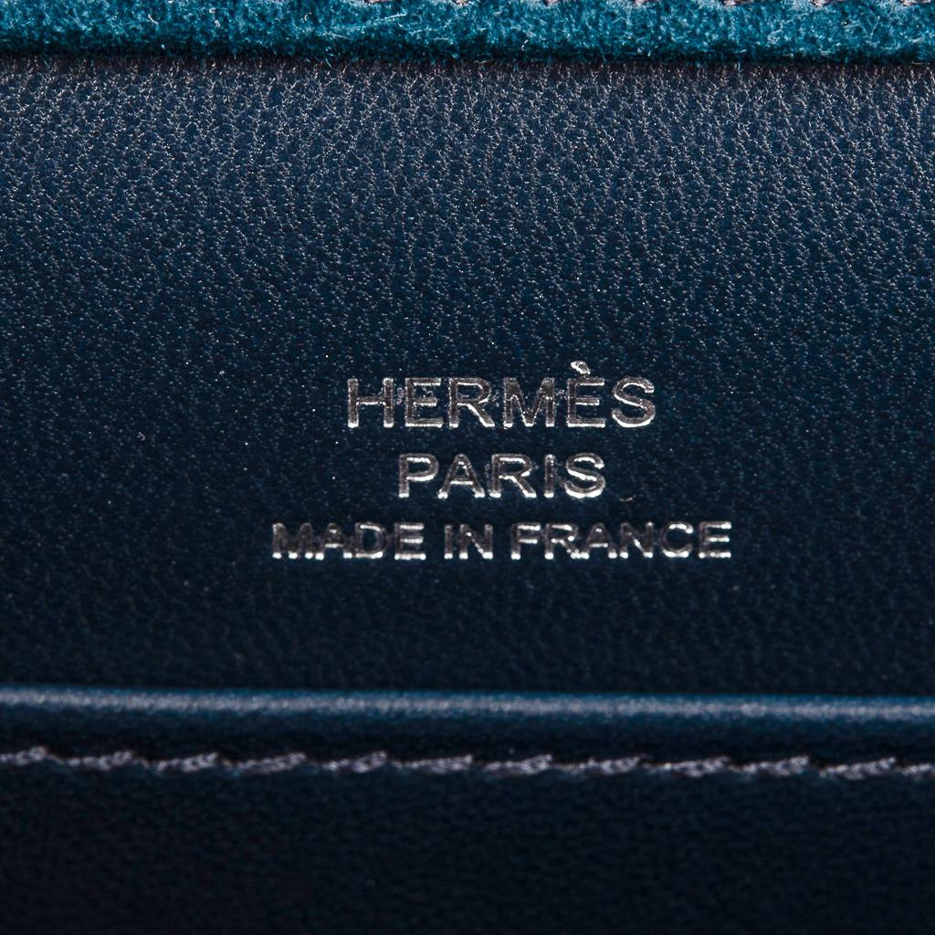 Hermes Constance Bag 18 Blue Ocean Doblis Palladium Limited Edition 7