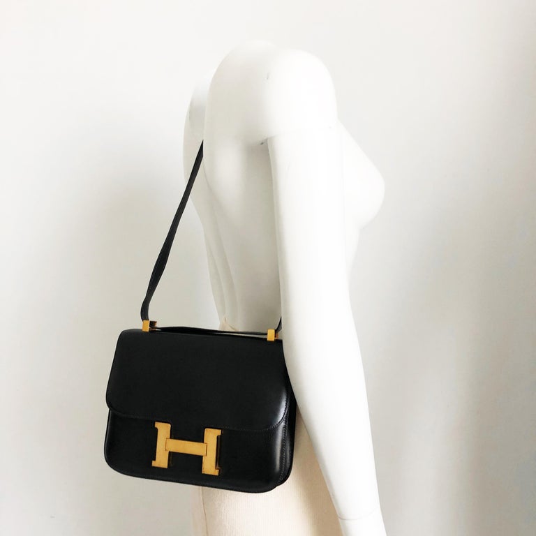 HERMES 'Constance' Vintage Bag in Black Box Leather at 1stDibs  hermes  constance vintage, vintage hermes constance bag, hermes vintage constance