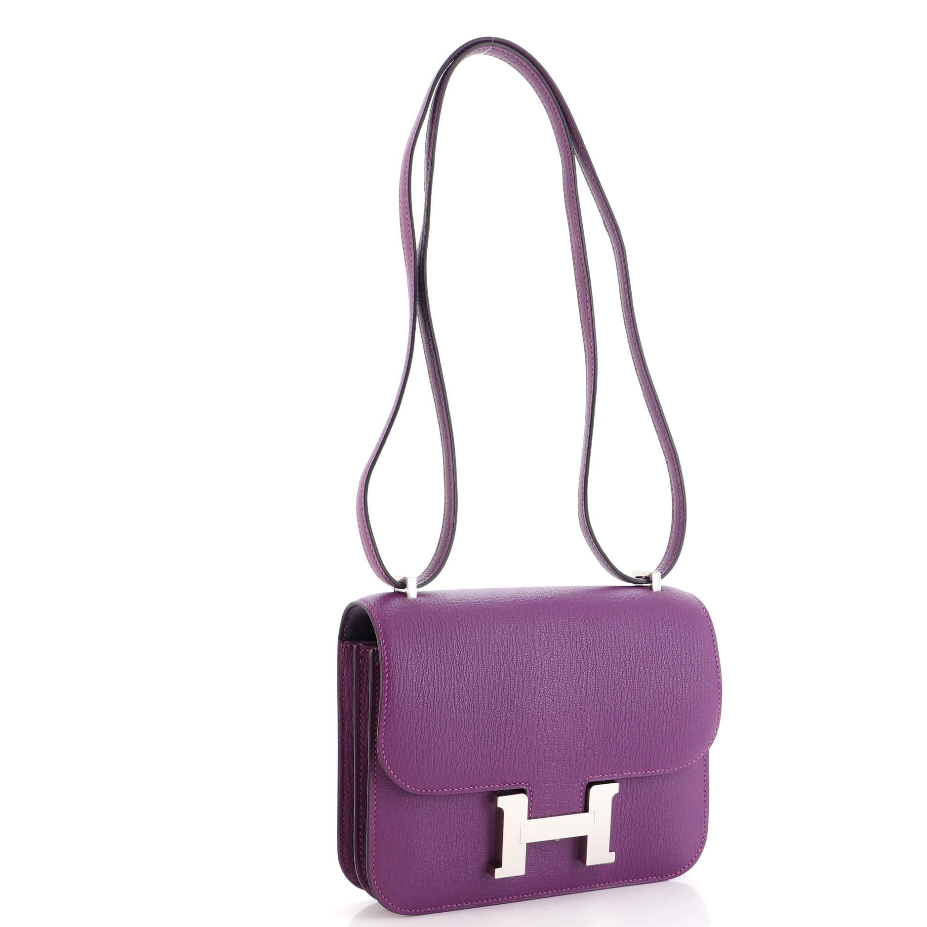 Hermes Constance Bag Chevre Mysore 18 In Good Condition In NY, NY