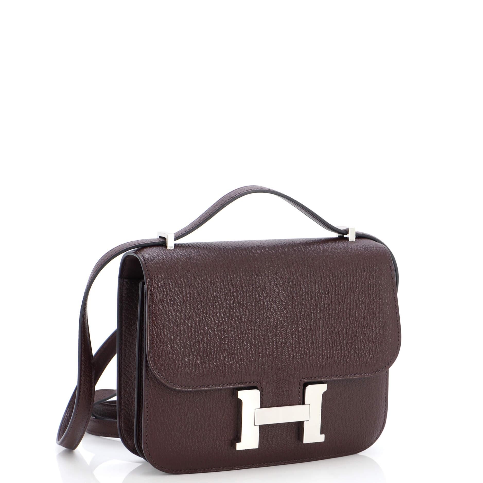 Hermes Constance Bag Chevre Mysore 18 In Good Condition In NY, NY