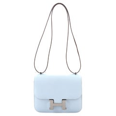 Hermès Constance 18 Mini Shoulder Bag Azur Epsom