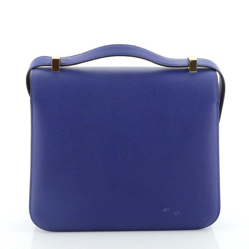 Purple Hermes Constance Bag Epsom 24