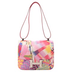 Hermes Constance Bag Limited Edition Marble Printed Silk 24