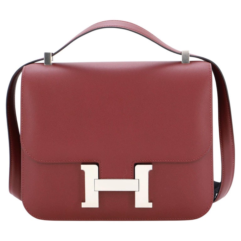 Hermes Rouge Casaque Red Epsom Constance MM 24 25 Handbag Bag