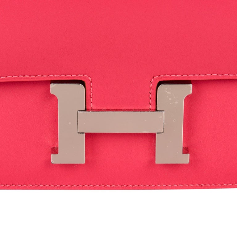 Hermes Constance Bag Rose Lipstick Pink Mini III Veau Tadelakt For Sale