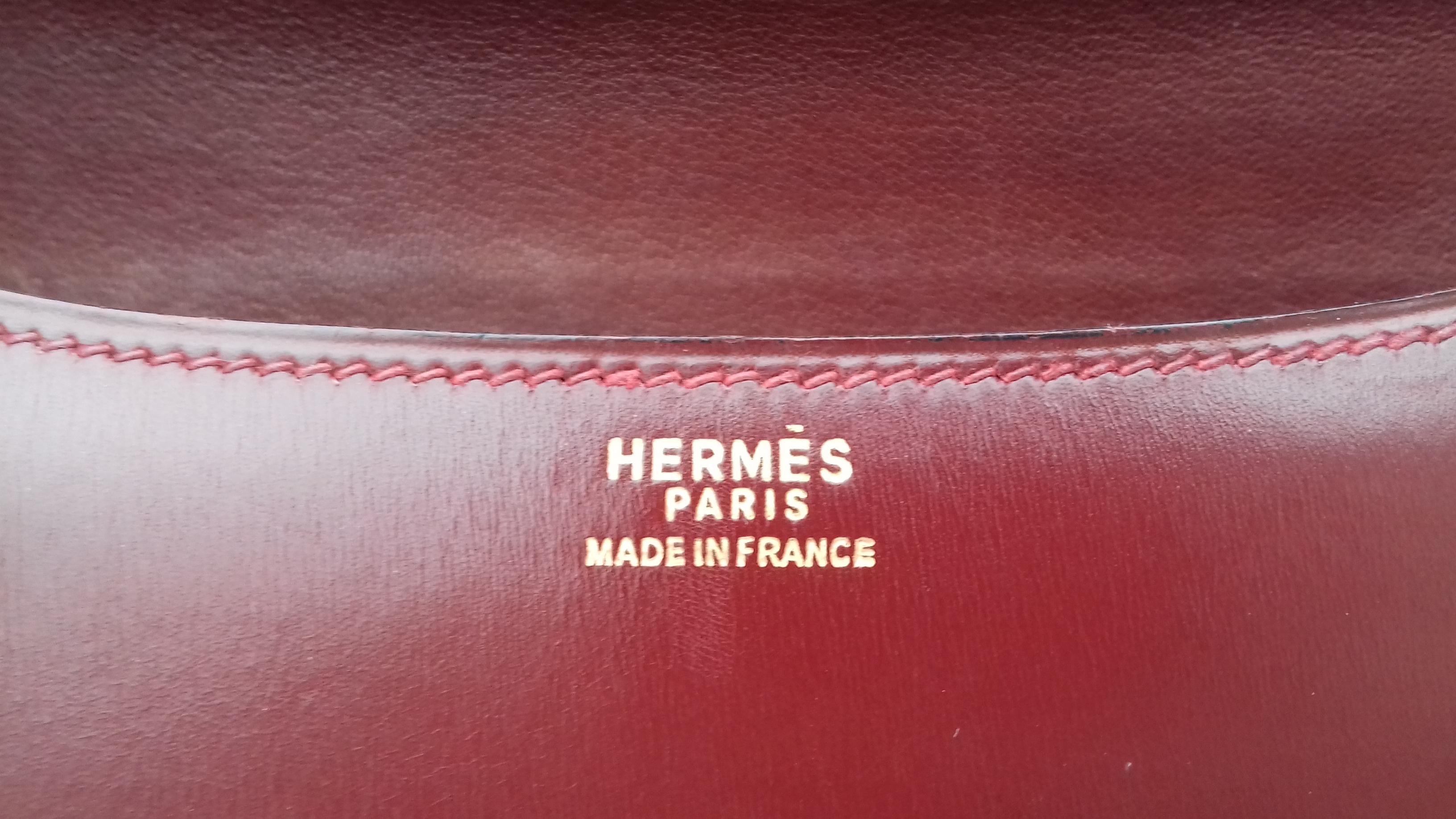 Women's Hermès Constance Bag Rouge H Box Leather Enamelled Clasp 23 cm RARE