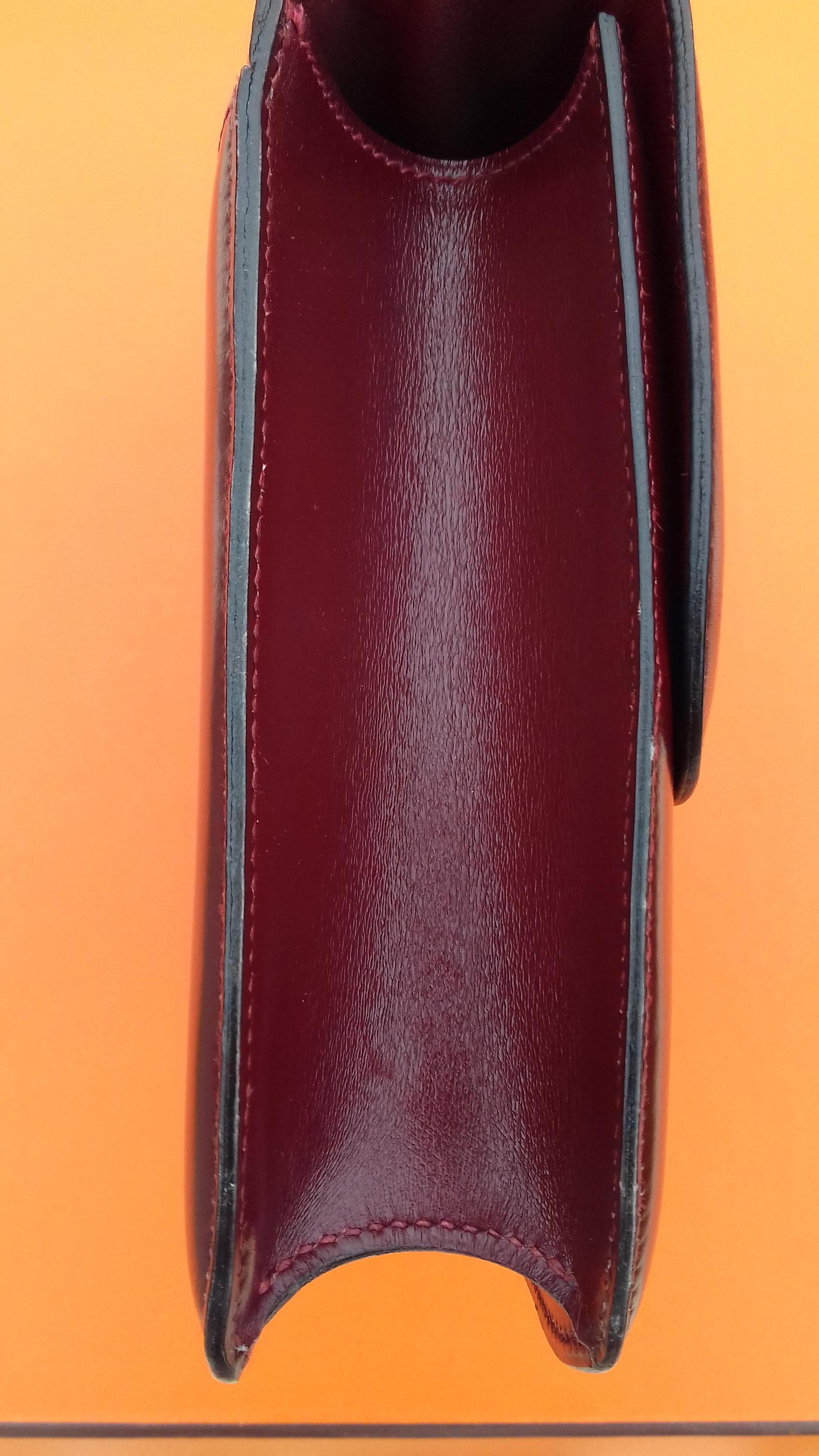 Hermès Constance Bag Rouge H Box Leather Enamelled Clasp 23 cm RARE 4