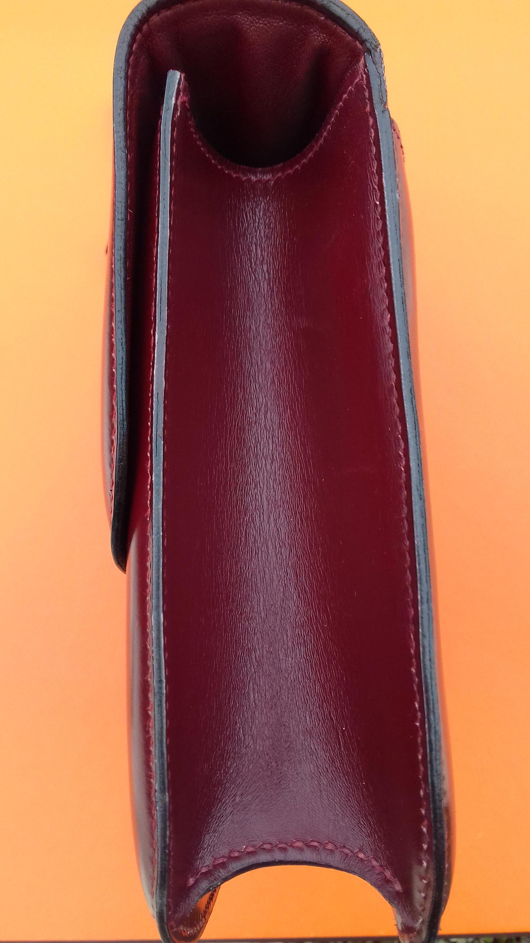 Hermès Constance Bag Rouge H Box Leather Enamelled Clasp 23 cm RARE 5