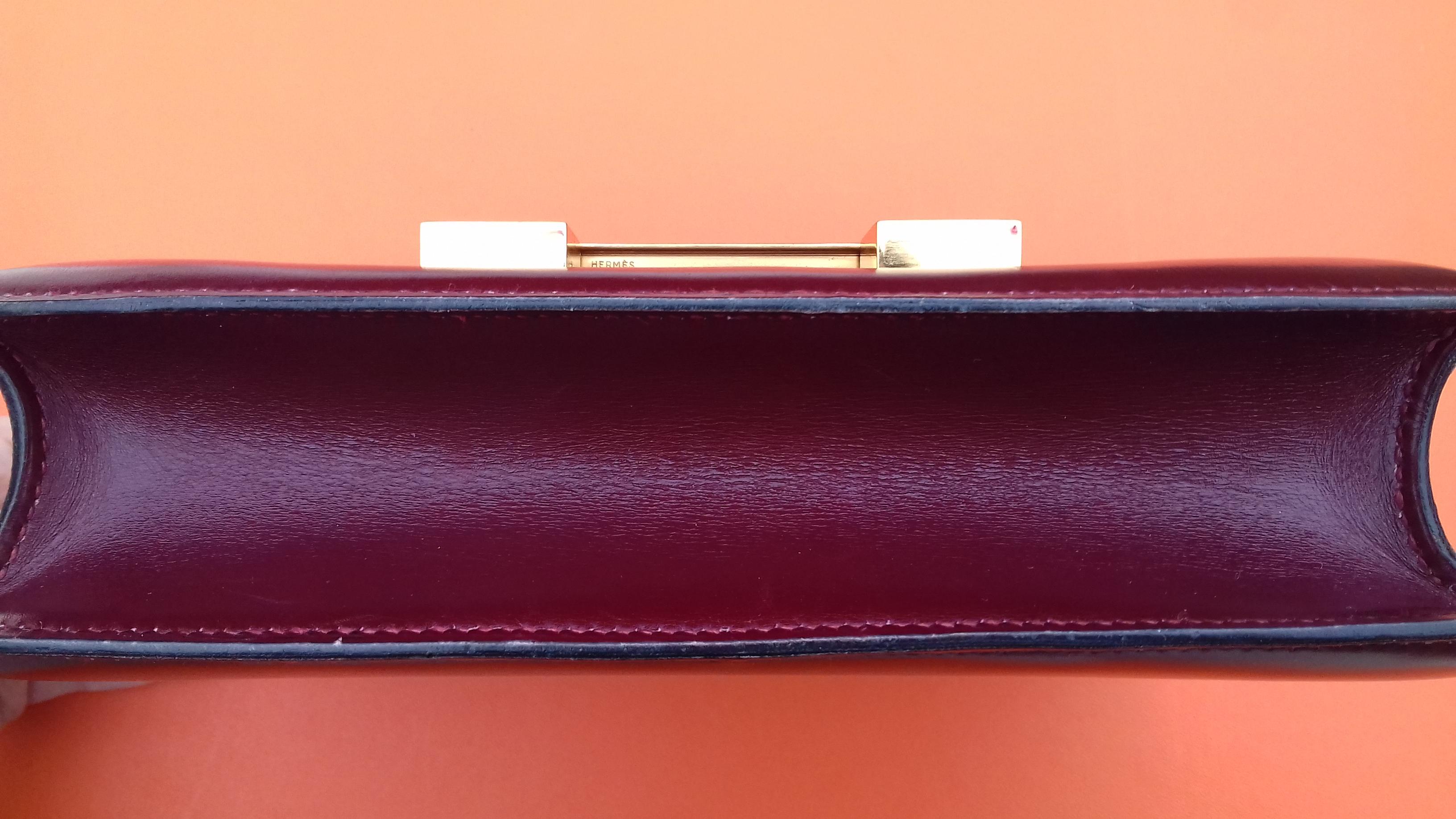Hermès Constance Bag Rouge H Box Leather Enamelled Clasp 23 cm RARE 10