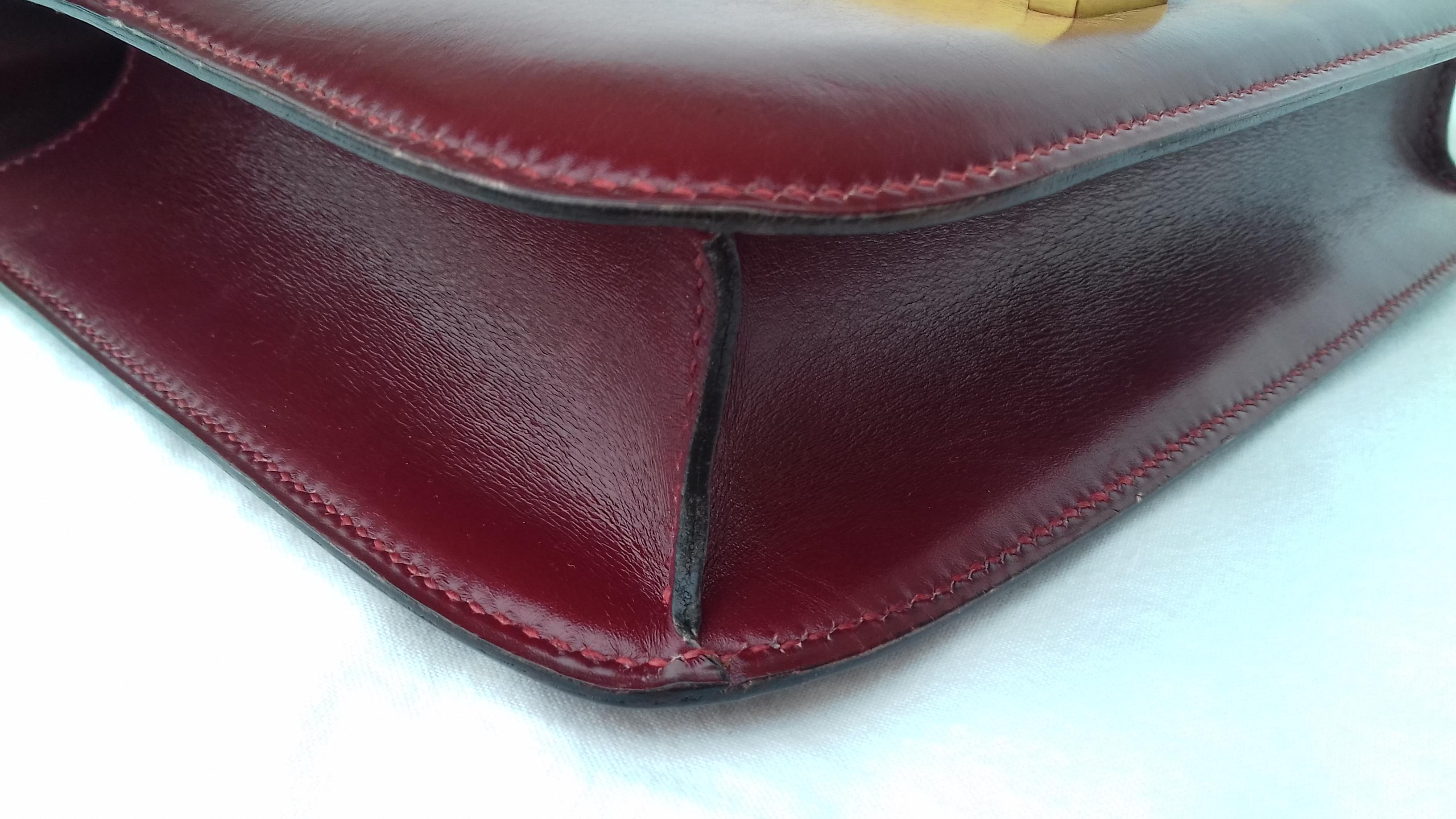 Hermès Constance Bag Rouge H Box Leather Enamelled Clasp 23 cm RARE 2