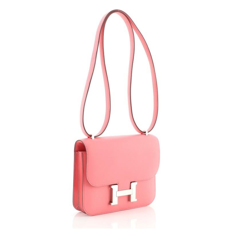 Pink Hermes Constance Bag Swift 18