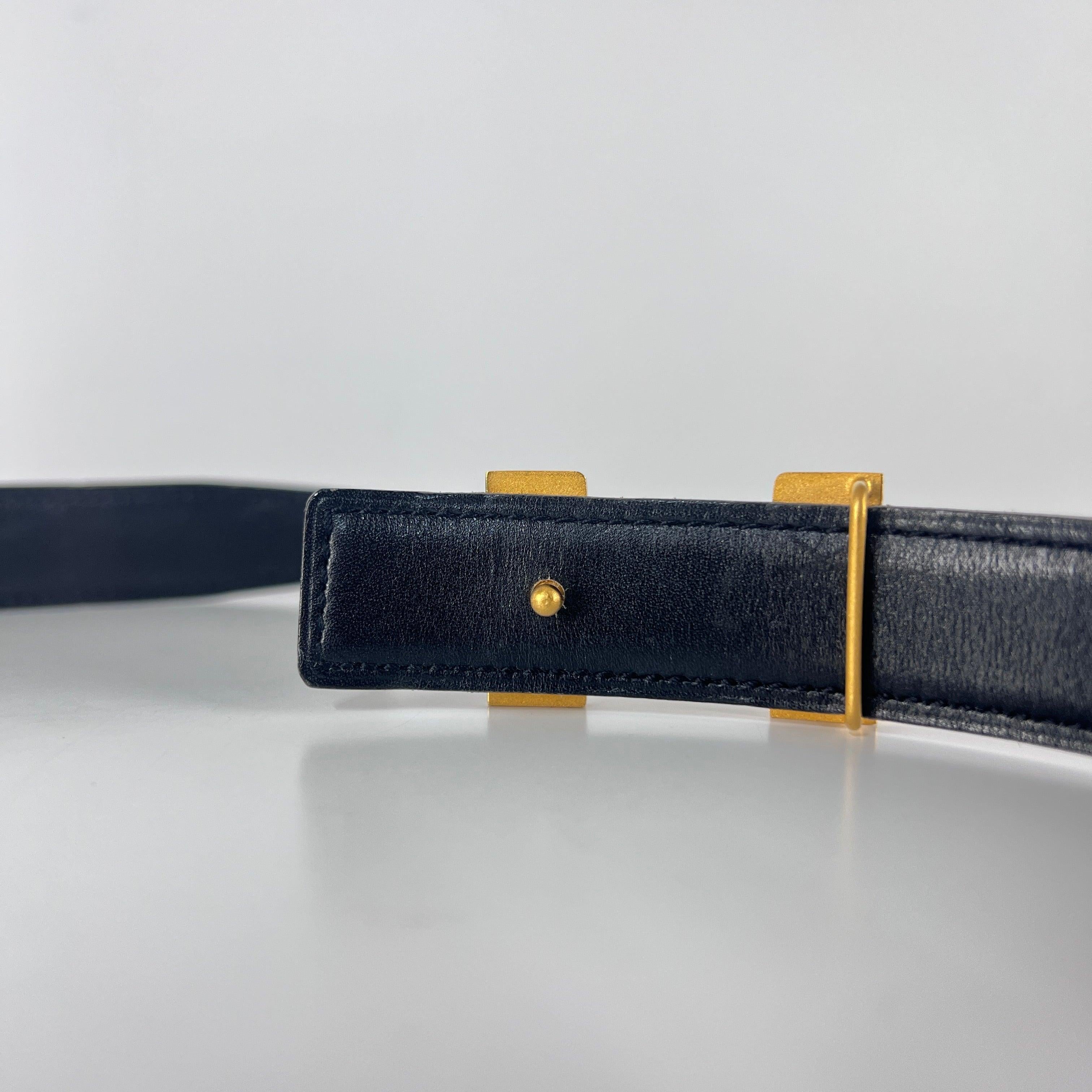 Hermès Constance Belt Brown Leather Gold H Buckle 1997 in vendita 1