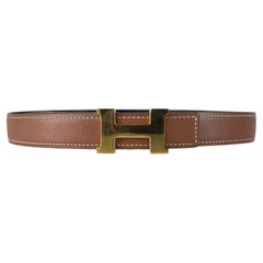 Hermès Constance Belt Brown Leather Gold H Buckle 1997