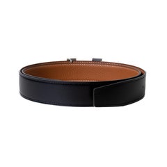 Hermes Constance belt buckle & Reversible leather strap 32 mm Noir Gold