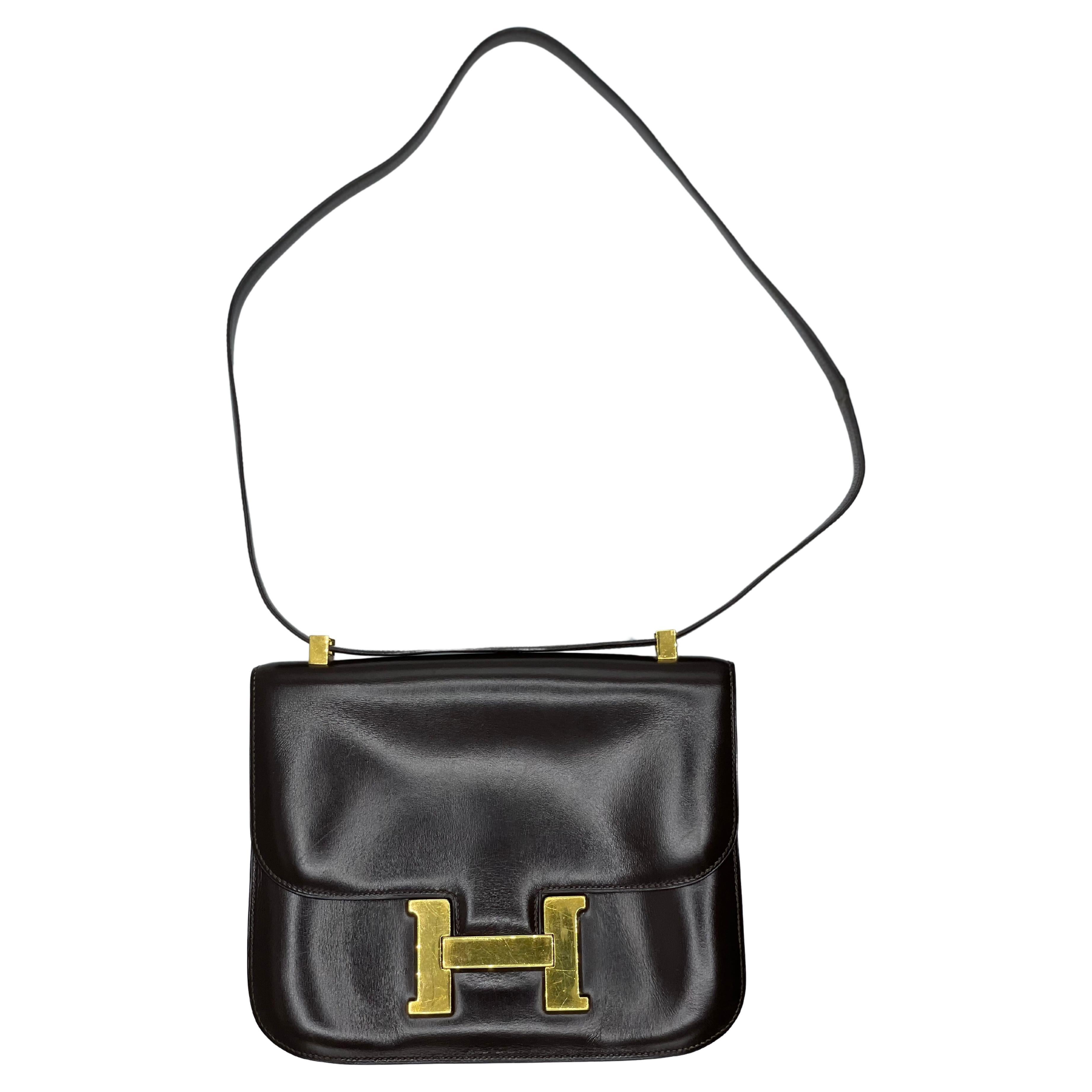 Hermès Constance Braun und Gold 23 cm  im Angebot 4
