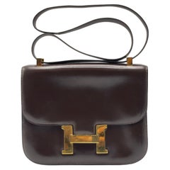 Hermès Constance Brown and Gold 23 cm 