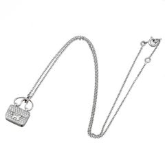 Hermès Constance Charm Diamond White Gold Pendant Necklace
