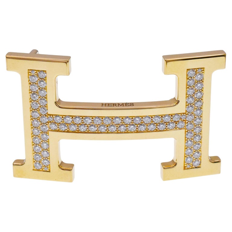 Hermes Constance Gold H Buckle size 95 NEW Hermes GOLD Constance H Men Belt & Reversible  main image 2