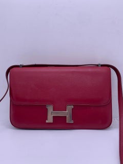 Hermes Constance Elan 25 Swift Leather Gemstone Red Stamp N Silver HW