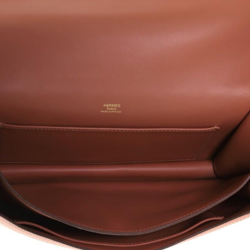 Hermes Constance Elan Bag Doblis Suede with Swift 25 In Good Condition In NY, NY