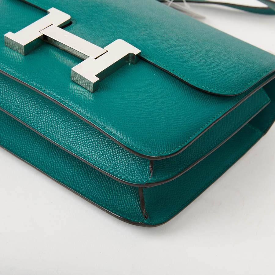 HERMES Constance Elan Bag in Malachite Green Epsom Leather 1