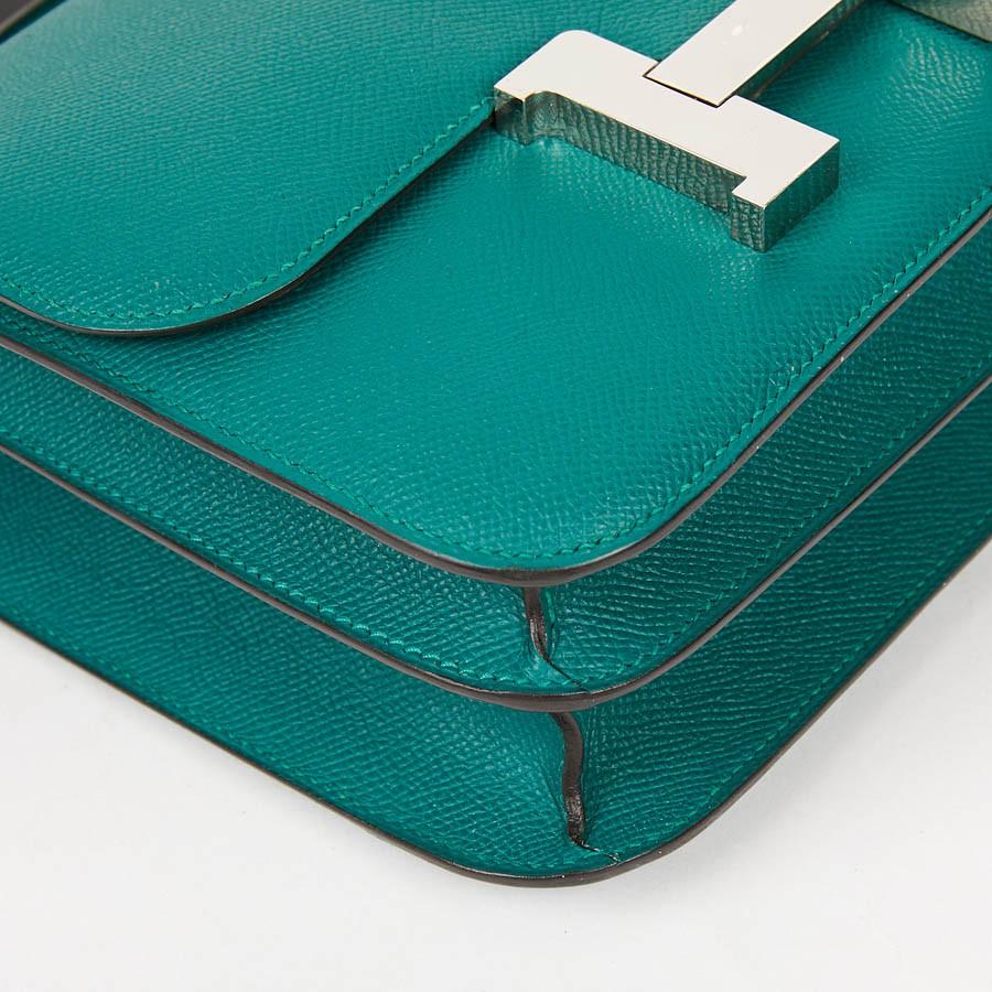HERMES Constance Elan Bag in Malachite Green Epsom Leather 2