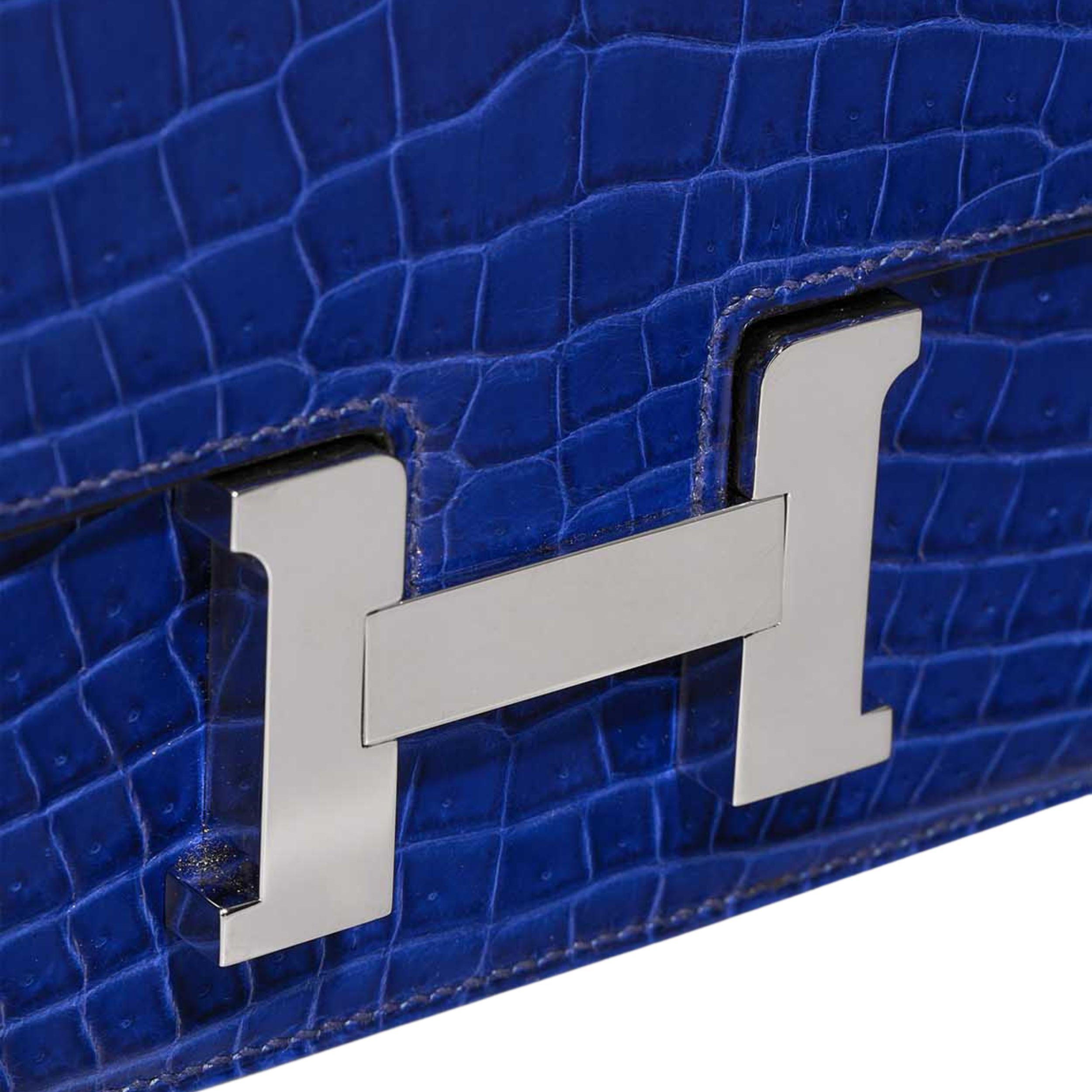 Women's or Men's Hermès Constance Elan Bleu Electrique PHW