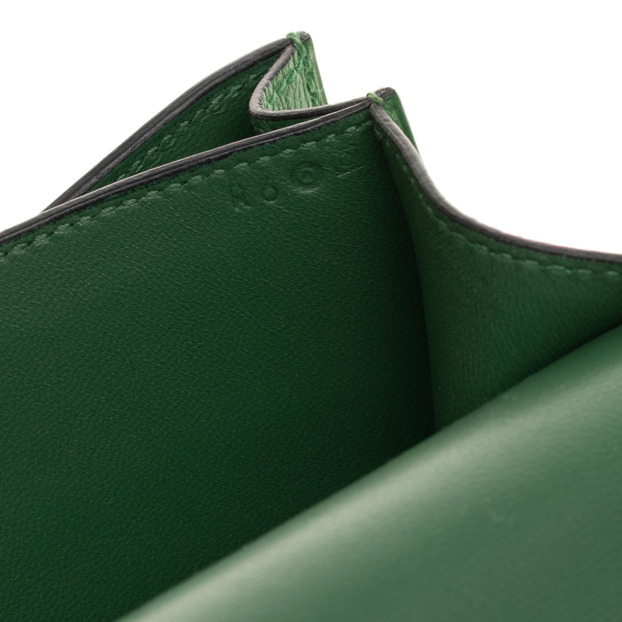 Hermès Constance Elan epsom green bengale handbag, gold hardware still sealed 2