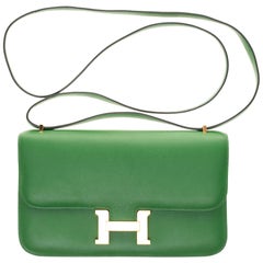 Hermès Constance Elan epsom green bengale handbag, gold hardware still sealed