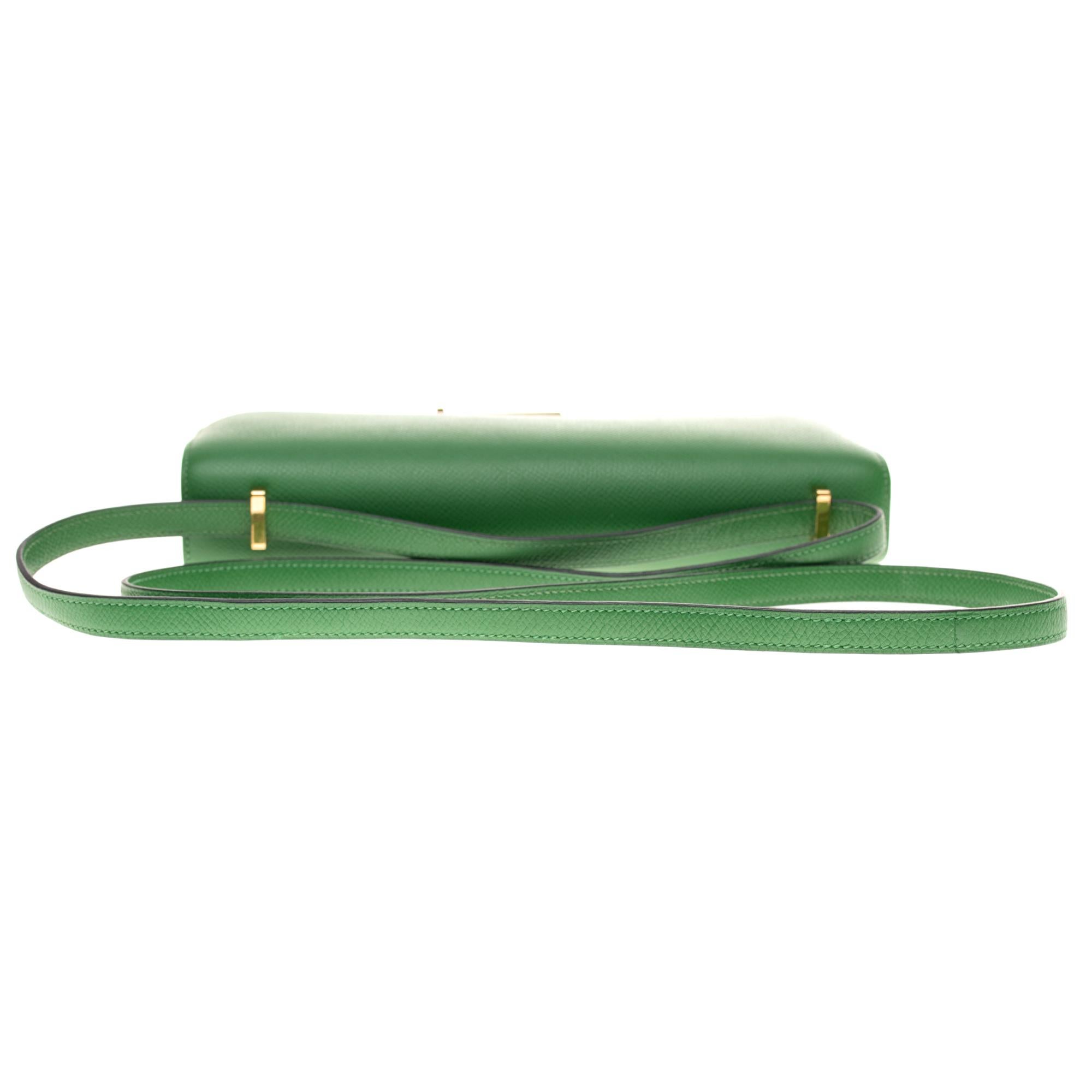 Hermès Constance Elan epsom green handbag, gold hardware, very good condition 4