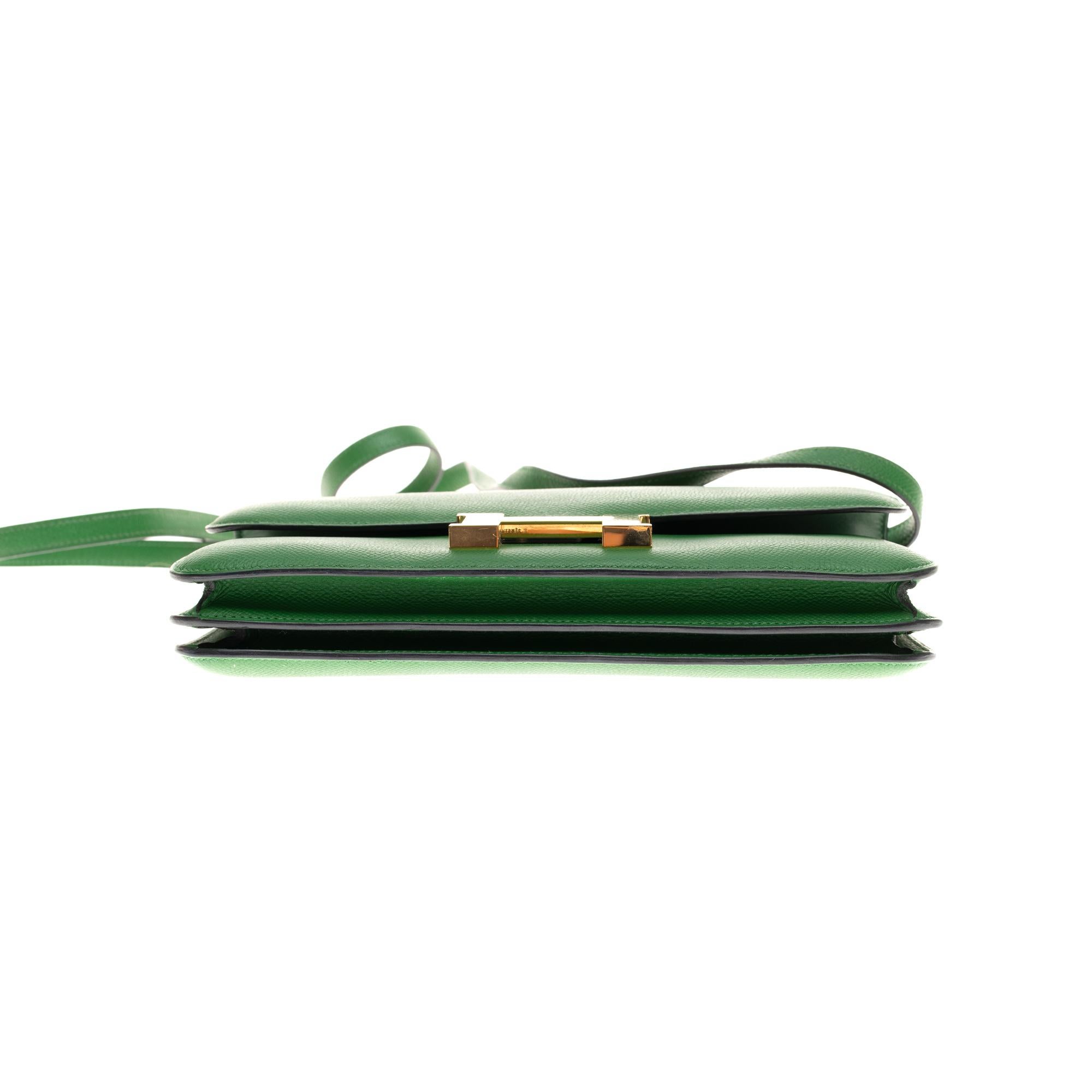 Hermès Constance Elan epsom green handbag, gold hardware, very good condition 5