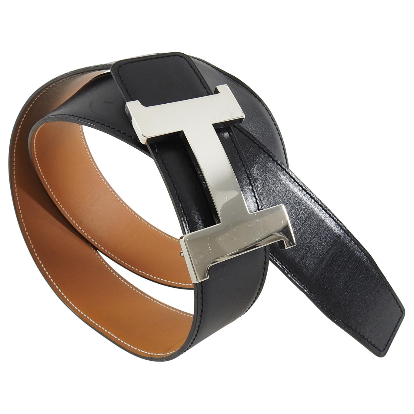 Hermes Constance H Belt 42mm Reversible Black and Brown - 95 In Good Condition In Toronto, ON