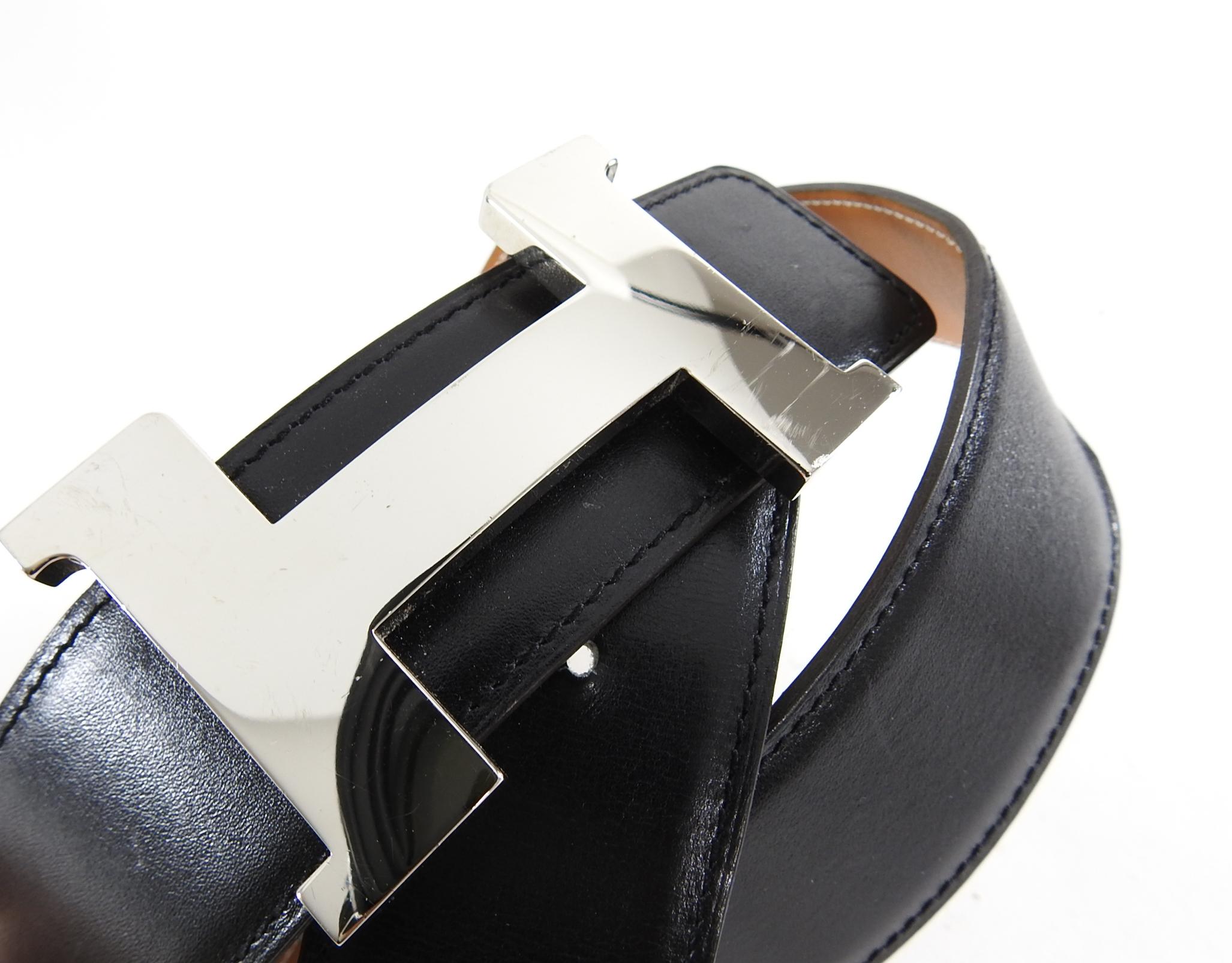 Women's or Men's Hermes Constance H Belt 42mm Reversible Black and Brown - 95