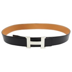 Hermes Constance H Belt 42mm Reversible Black and Brown - 95