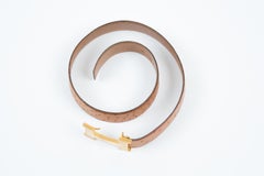 Hermes Constance H Camel Large Leather Belt