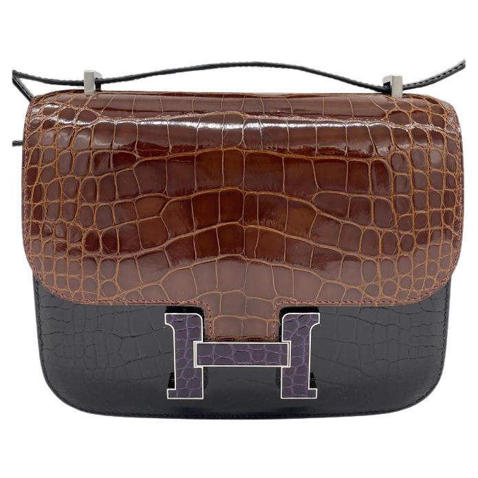 Hermes Constance III 18 Mini Marquetry Noir/Miel/Cassic For Sale