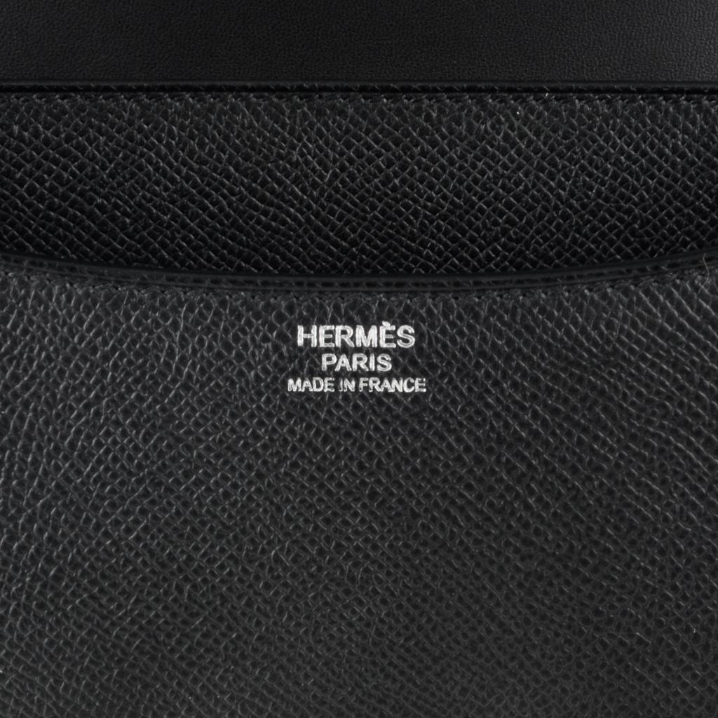 Hermes Constance III Bag 24 Black Epsom Palladium 1