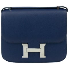 Hermès, Constance in blue leather