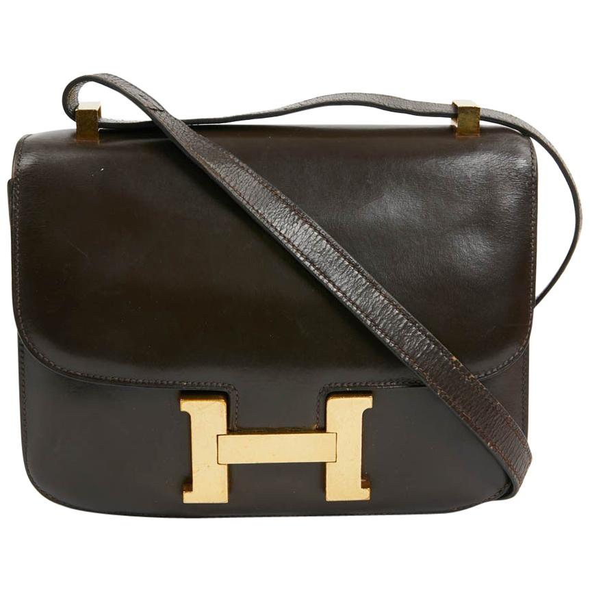 Hermes Constance In Brown Leather