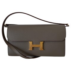 Hermes Constance Long to Go Etain Epsom Wallet Crossbody at 1stDibs