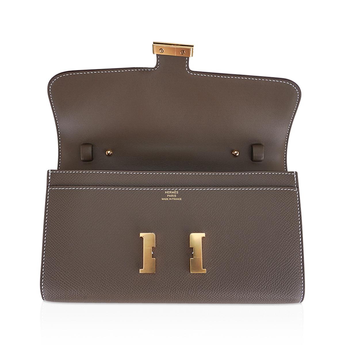 Hermes Constance Long To Go Wallet Etoupe Gold Hardware For Sale 1