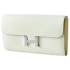 Hermes Constance Long To Go Wallet In Nata And Gold Hardware
