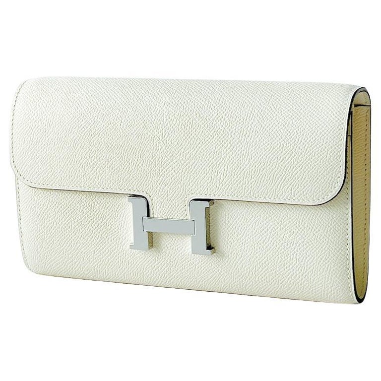 Hermes Constance Long To Go Wallet In Nata And Gold Hardware at 1stDibs